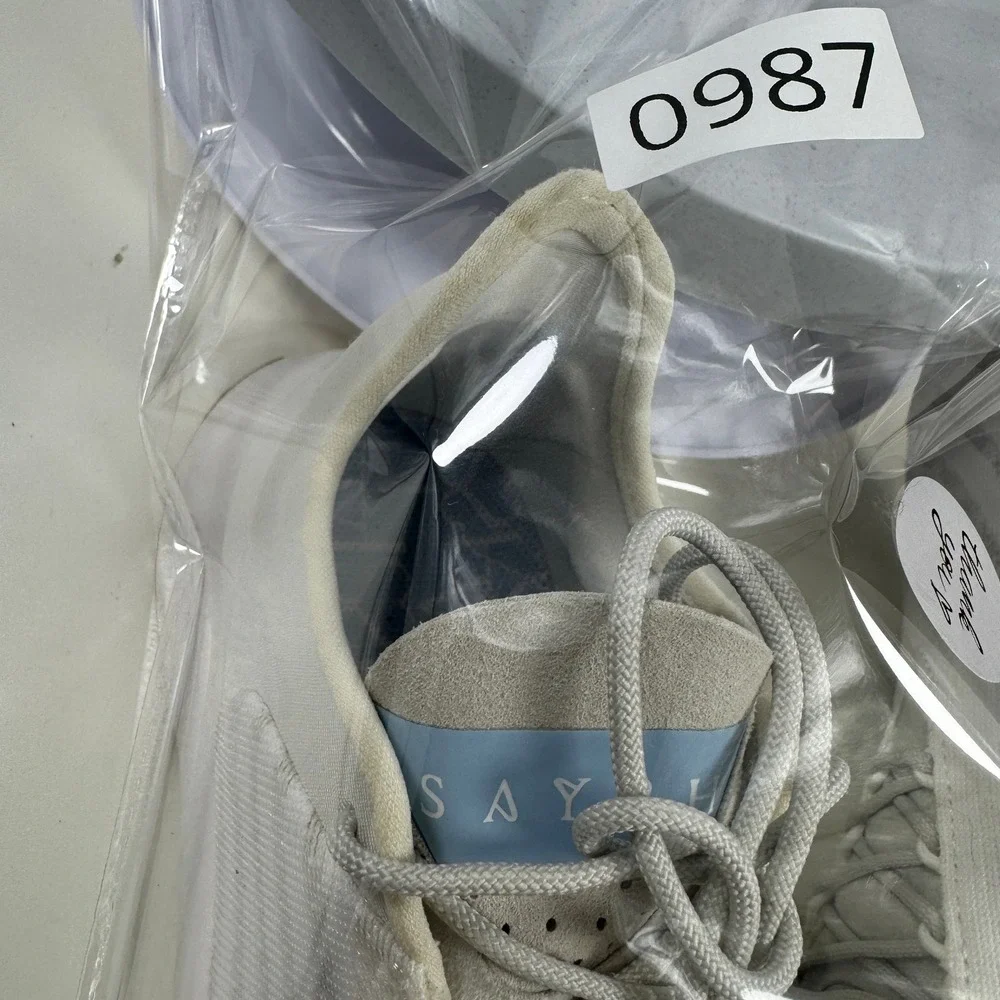 Saysh One Women's‎ White Jacquard Microsuede Sneakers Allyson Felix Size US 5.5